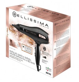 Imetec Bellissima My Pro P3 3400 Asciugacapelli con motore AC professionale, tecnologia a ioni griglia ceramica 2400W