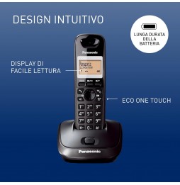 Panasonic KX-TG2511JT Telefono Cordless Vivavoce 14 Pollici 18 Ore