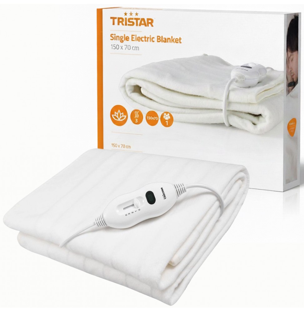 Tristar Scaldasonno Singolo Scaldaletto Elettrico 150x70 Cm Termocoperta