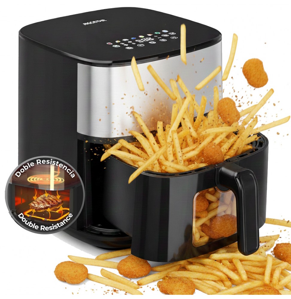 Aigostar Friggitrice ad Aria 8L 2000W Senza Olio Cottura Rapida Timer 60 Min