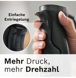 Bosch Frullatore Immersione ErgoMaster 1000W Sottovuoto Inox Nero MSM4B6V2