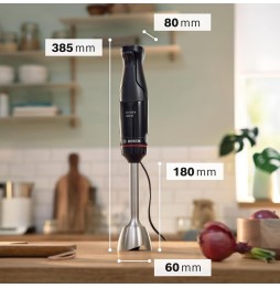 Bosch Frullatore Immersione ErgoMaster 1000W Sottovuoto Inox Nero MSM4B6V2