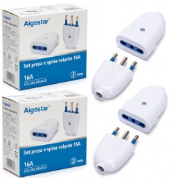 Aigostar Set Presa e Spina 16A 3680W Bianco...