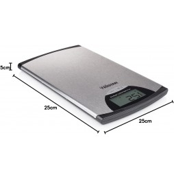 Tristar KW-2435 Bilancia da Cucina Digitale Extra Piatta 5kg Precisione 1g