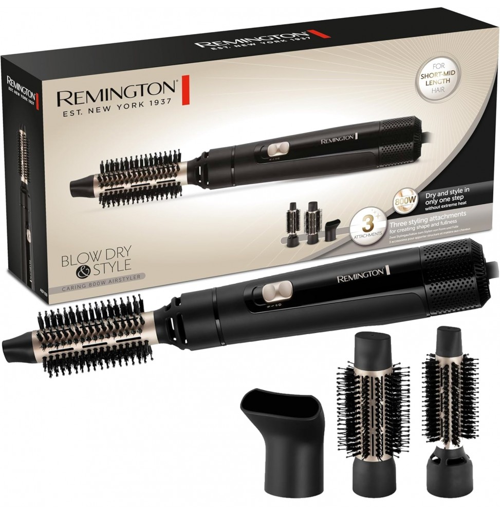 Remington AS7300 Spazzola ad Aria Calda 800 Watt 3 Accessori 25 e 38mm