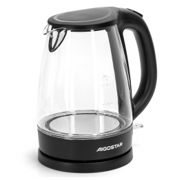 Aigostar Bollitore Elettrico in Vetro Borosilicato 1.7L 2200W Luce LED Blu