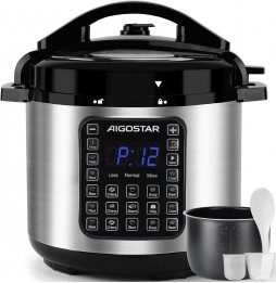 Aigostar Pentola Pressione Elettrica 1000W 6L...