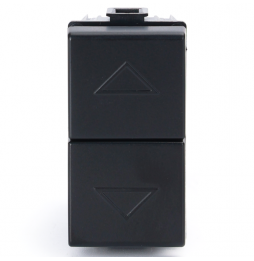 Aigostar Pulsante Tapparella Nero Tipo Italiano Compatibile BTicino Matix
