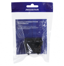 Aigostar Pulsante Tapparella Nero Tipo Italiano Compatibile Vimar Plana