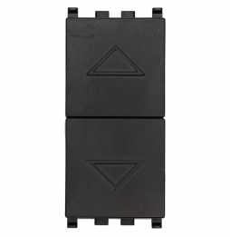 Aigostar Pulsante Tapparella Nero Tipo Italiano Compatibile Vimar Plana