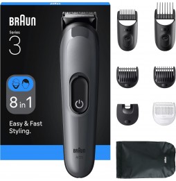 Braun AIO3540 Set Barba 8-in-1 Rifinitore Viso...