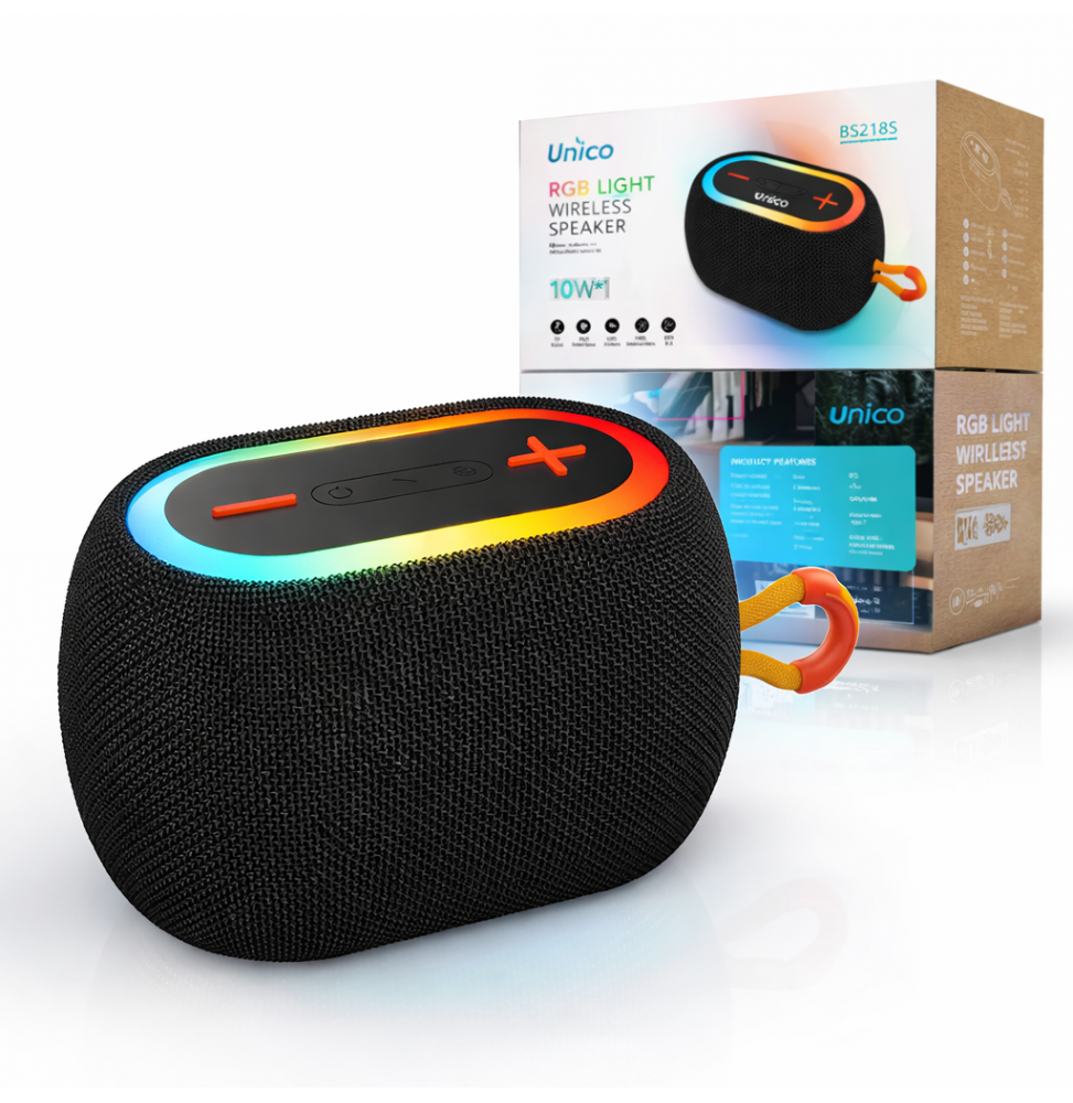 Unico BS2185 Cassa Speaker Sistema Multimediale Bluetooth aux 1200mah 10 Watt