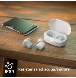 Philips TAT1209 Cuffie Auricolari Wireless TWS Bluetooth 5.3 IPX4 Bianche
