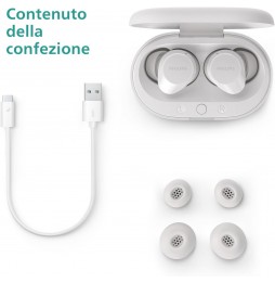 Philips TAT1209 Cuffie Auricolari Wireless TWS Bluetooth 5.3 IPX4 Bianche