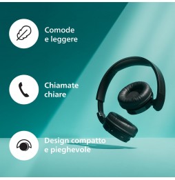 Philips TAH4209 Cuffie Wireless Bluetooth 5.3 Over-Ear 55 Ore Bianco