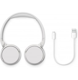 Philips TAH4209 Cuffie Wireless Bluetooth 5.3 Over-Ear 55 Ore Bianco