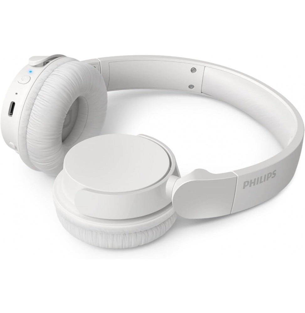 Philips TAH4209 Cuffie Wireless Bluetooth 5.3 Over-Ear 55 Ore Bianco