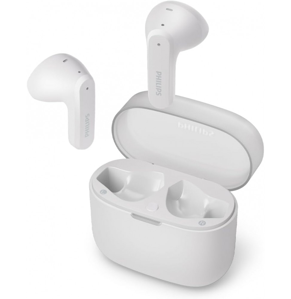 Philips TAT2139 Cuffie Auricolari TWS Bluetooth 5.3 Bassi Dinamici IPX4 Bianco