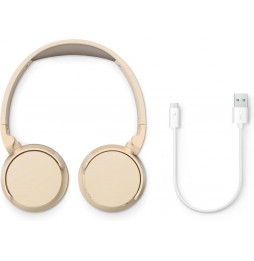 Philips TAH3209 Cuffie Wireless Bluetooth 5.3 On-Ear 25 Ore Multipoint Beige