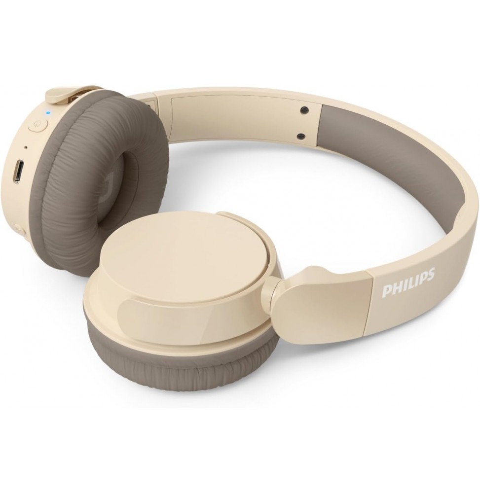Philips TAH3209 Cuffie Wireless Bluetooth 5.3 On-Ear 25 Ore Multipoint Beige