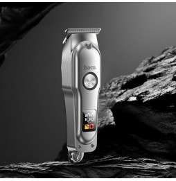 Hoco DAR63 Tagliacapelli Trimmer Professionale Wireless Display LCD 800mAh Silver