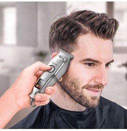 Hoco DAR63 Tagliacapelli Trimmer Professionale Wireless Display LCD 800mAh Silver