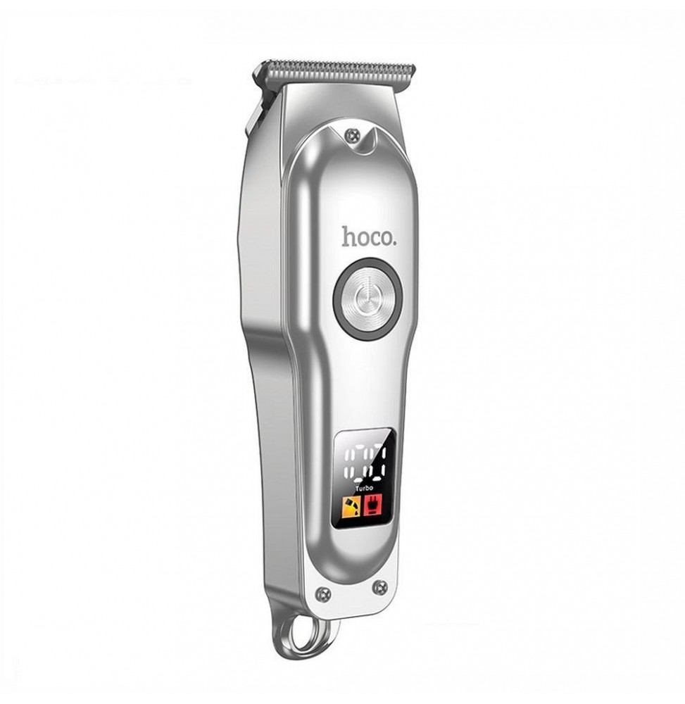 Hoco DAR63 Tagliacapelli Trimmer Professionale Wireless Display LCD 800mAh Silver