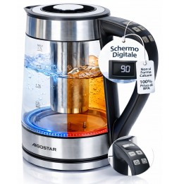 Aigostar Bollitore Elettrico 2200W 1.7L Display...