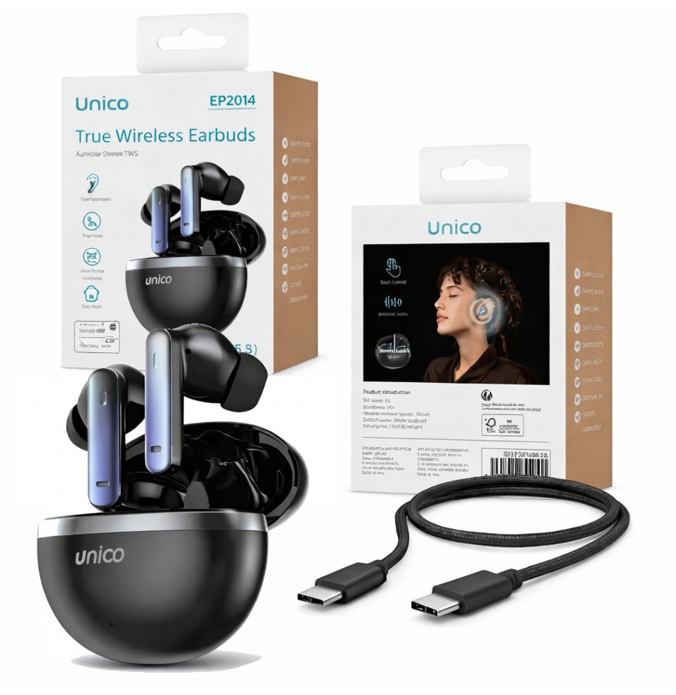 Unico EP2014 Cuffie Auricolari Wireless Bluetooth® 5.3 Sport Iphone Xiaomi Samsung