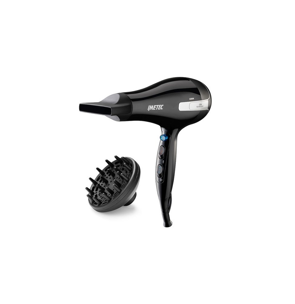 Imetec K7 2000 Asciugacapelli con Ionizzatore 2200W Diffusore e Concentratore