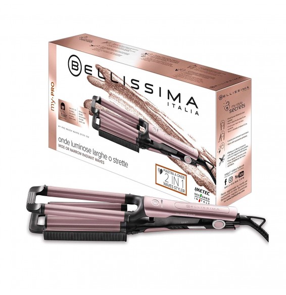 Piastra Capelli onde Imetec Ceramica Max 200 °C 11619 GT20 100 Beach Waves