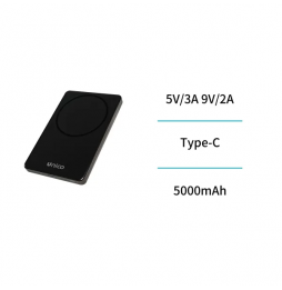 Unico Power Bank Magnetico 5000mAh Wireless 15W PD 20W USB-C Grigio Antracite