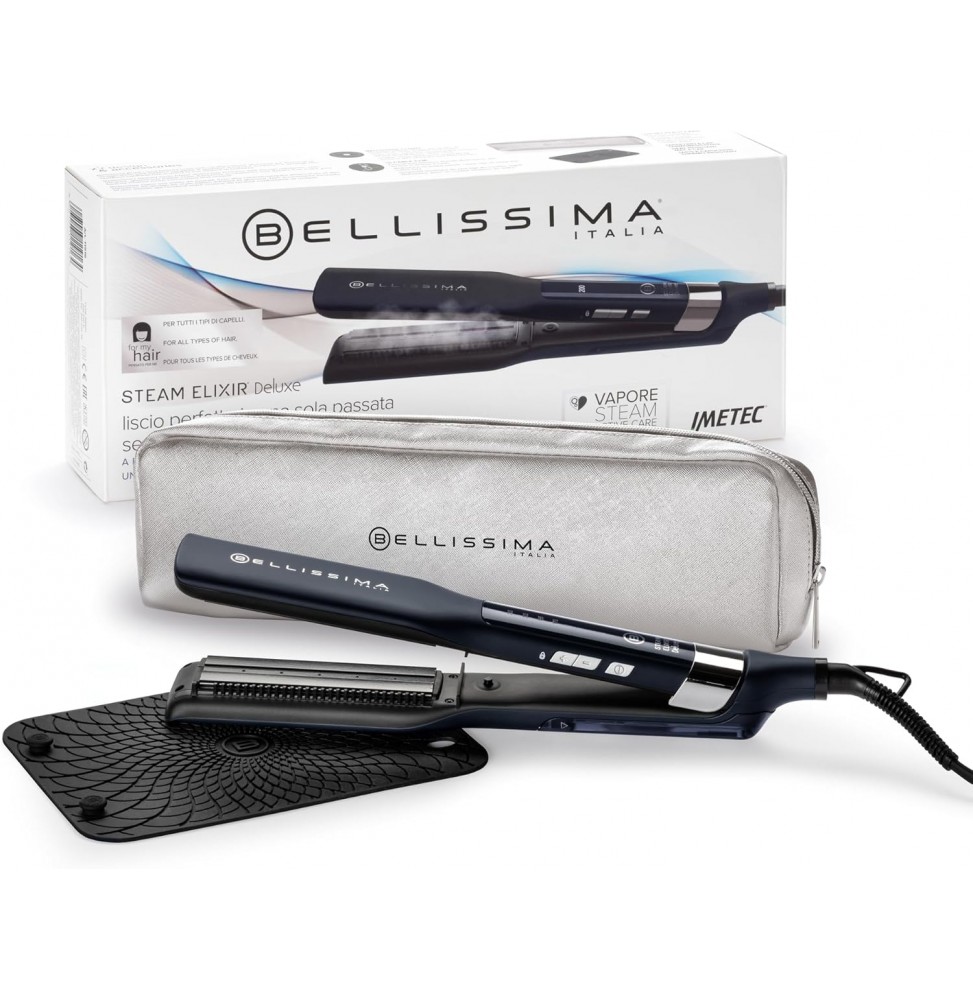 Imetec Bellissima Steam Elixir Piastra a Vapore Ceramic Keratin 170-230°C