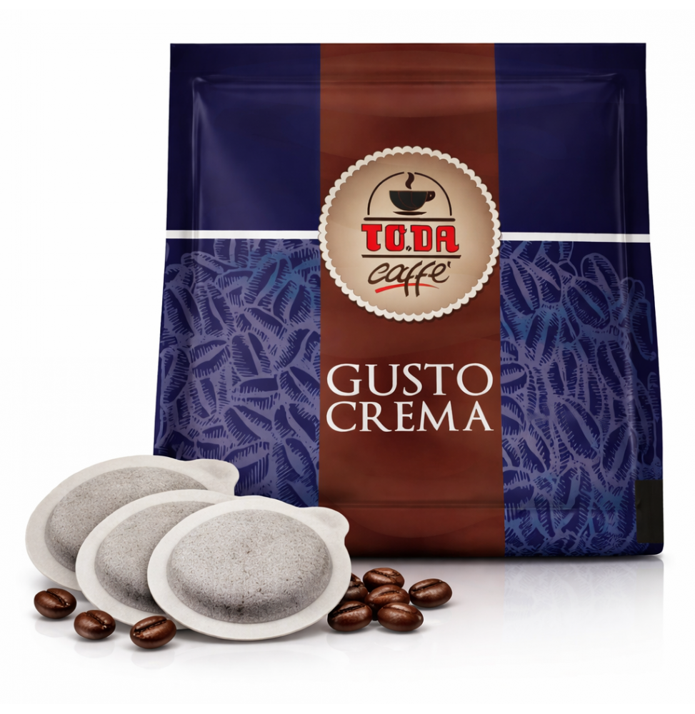 To.Da. Caffè Gusto Crema Cialde ESE 44 mm Filtro Carta Intense 100 Pezzi