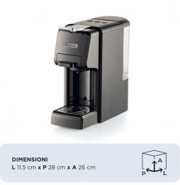Ariete 1304 Macchina Caffè Capsule Nespresso DolceGusto A Modo Mio Cialde Polvere