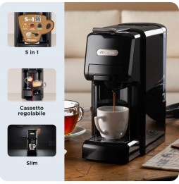 Ariete 1304 Macchina Caffè Capsule Nespresso DolceGusto A Modo Mio Cialde Polvere