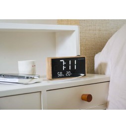 Thomson CP202T Radiosveglia FM In Legno Con Proiettore Porta USB-C Grigio