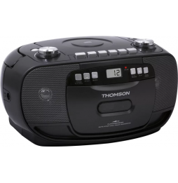 Thomson Radio Portatile DAB+ Lettore CD Cassette Registratore Schermo LCD Nero