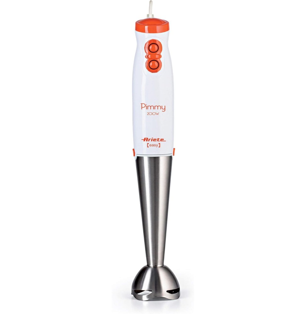 Ariete 881 Pimmy Frullatore Immersione 200W Gambo Acciaio Inox 2 Velocità Bianco