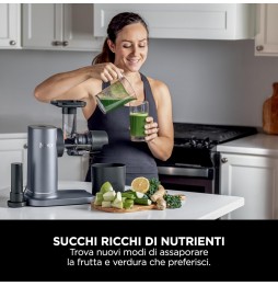 Ninja JC151EU Estrattore di Succo a Freddo Cold Press 150W 2Filtri Caraffa 700ml
