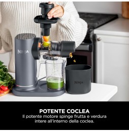 Ninja JC151EU Estrattore di Succo a Freddo Cold Press 150W 2Filtri Caraffa 700ml