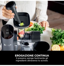 Ninja JC151EU Estrattore di Succo a Freddo Cold Press 150W 2Filtri Caraffa 700ml
