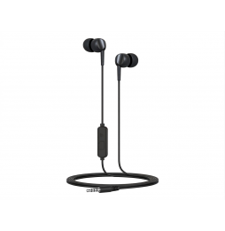 Unico EP6019 Cuffie Auricolari In-Ear Con Microfono Bassi Profondi E Potenti Filo Nero