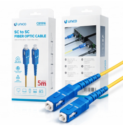 Unico Cavo Fibra Ottica SC-SC 5 Metri...