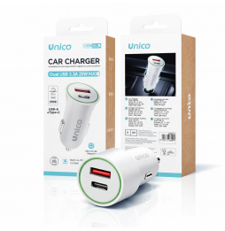 Unico Caricatore Da Auto Doppia Porta USB-C E...
