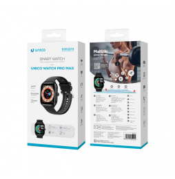 Unico Smartwatch Pro Max SW2214 Nero 2.01" LED Chiamate BT Cardio IP65 22mm