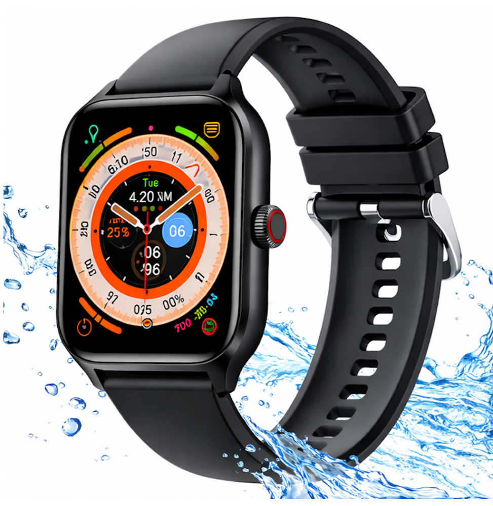 Unico Smartwatch Pro Max SW2214 Nero 2.01" LED Chiamate BT Cardio IP65 22mm