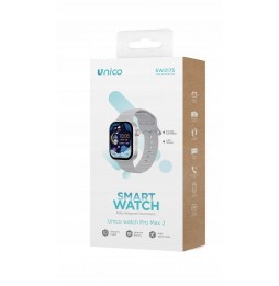 Unico Smartwatch Sport WS2175 Funzione AI Chiamate HD BT Silver 2" LED Cardio