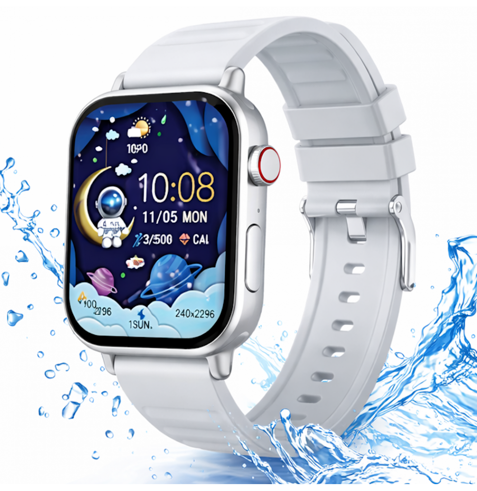 Unico Smartwatch Sport WS2175 Funzione AI Chiamate HD BT Silver 2" LED Cardio