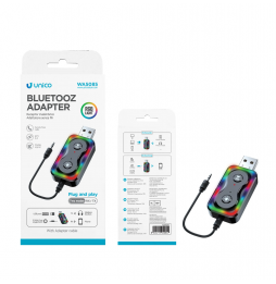 Unico Adattatore Bluetooth per TV Ricevitore E Trasmettitore 2in1 BT 5.3 Nero